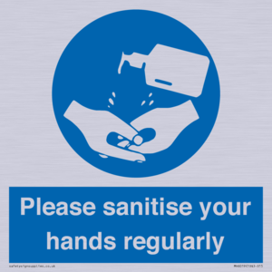 Please sanitise your hands regularly